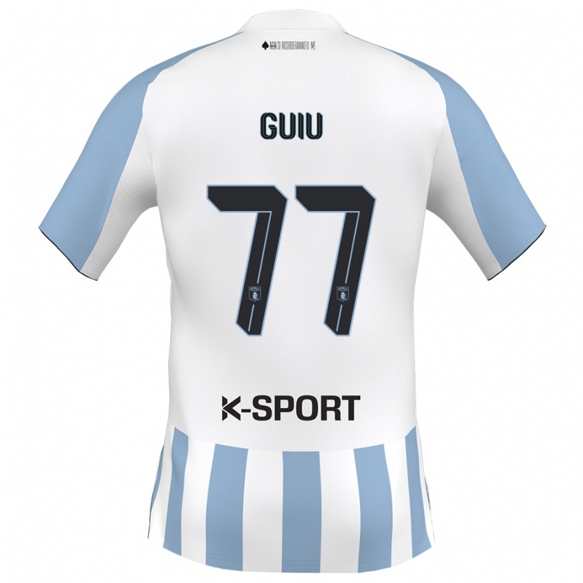 גברים ברנאט גיו #77 לבן כחול שמיים ג'רזי ביתית 2025/26 חולצה קצרה