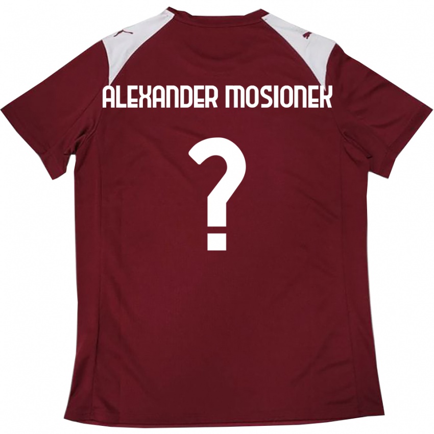 גברים Kamil Alexander Mosionek #0 בורדו לבן ג'רזי ביתית 2025/26 חולצה קצרה