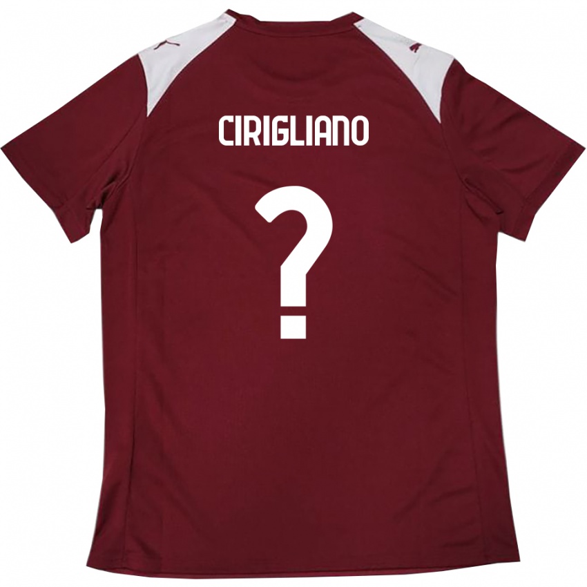 גברים Giulio Cirigliano #0 בורדו לבן ג'רזי ביתית 2025/26 חולצה קצרה