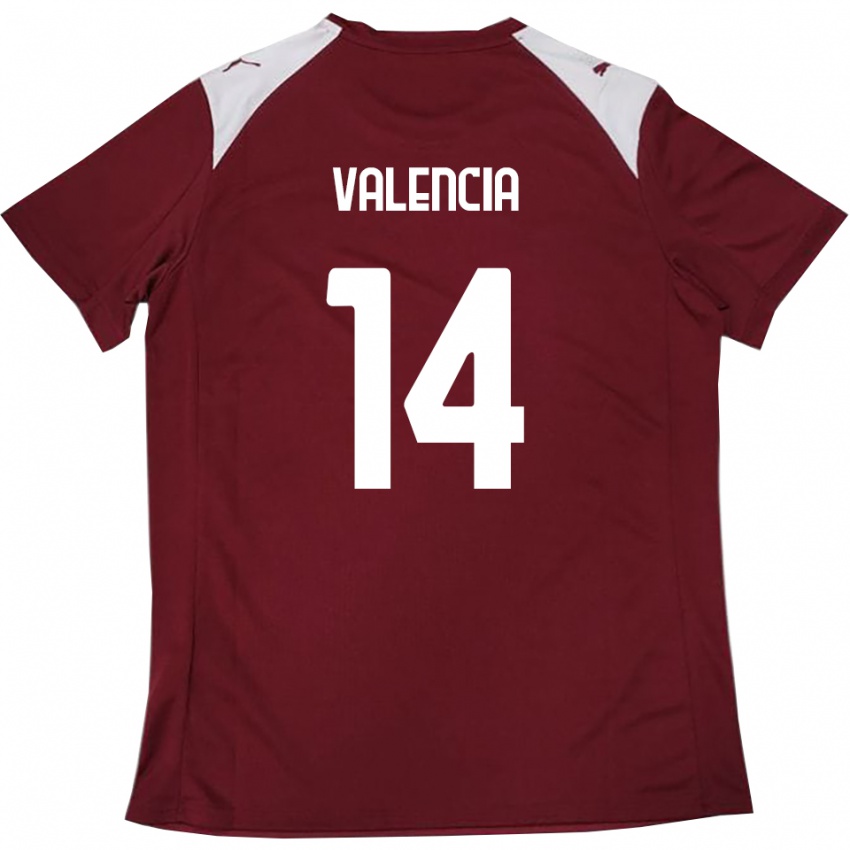 גברים דילן ברון #14 בורדו לבן ג'רזי ביתית 2025/26 חולצה קצרה