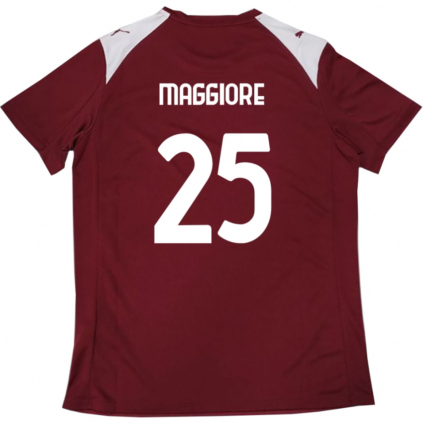 גברים ג'וליו מג'ורה #25 בורדו לבן ג'רזי ביתית 2025/26 חולצה קצרה