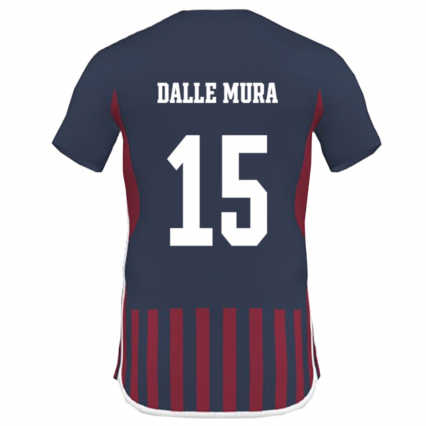 גברים Christian Dalle Mura #15 כחול נייבי אדום ג'רזי ביתית 2025/26 חולצה קצרה