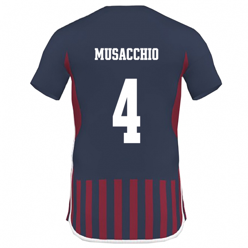 גברים Carmine Musacchio #4 כחול נייבי אדום ג'רזי ביתית 2025/26 חולצה קצרה