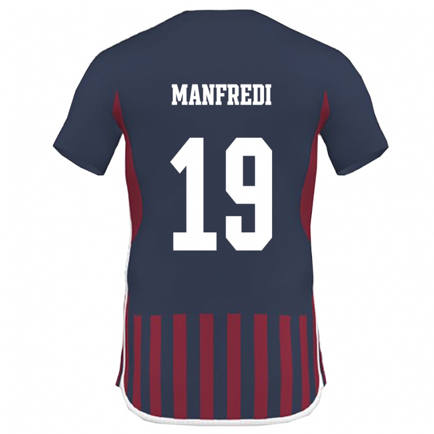 גברים Antonio Manfredi #19 כחול נייבי אדום ג'רזי ביתית 2025/26 חולצה קצרה