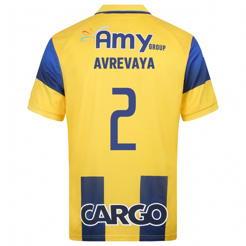 גברים Liroy Avrevaya #2 צהוב כחול נייבי ג'רזי ביתית 2025/26 חולצה קצרה
