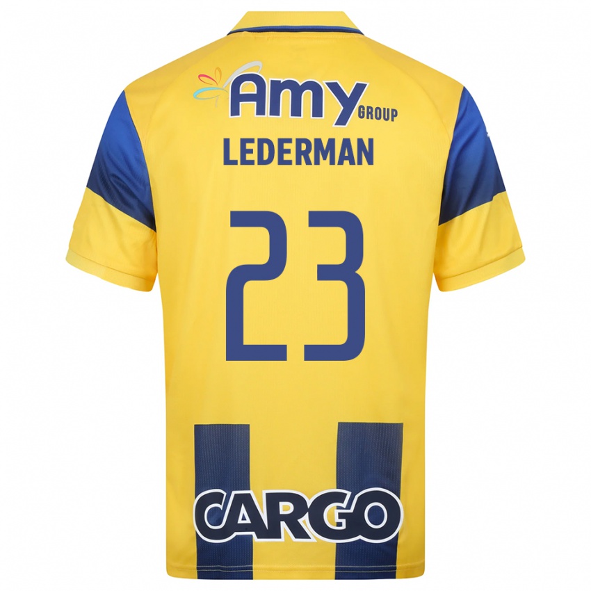 גברים בן לדרמן #23 צהוב כחול נייבי ג'רזי ביתית 2025/26 חולצה קצרה