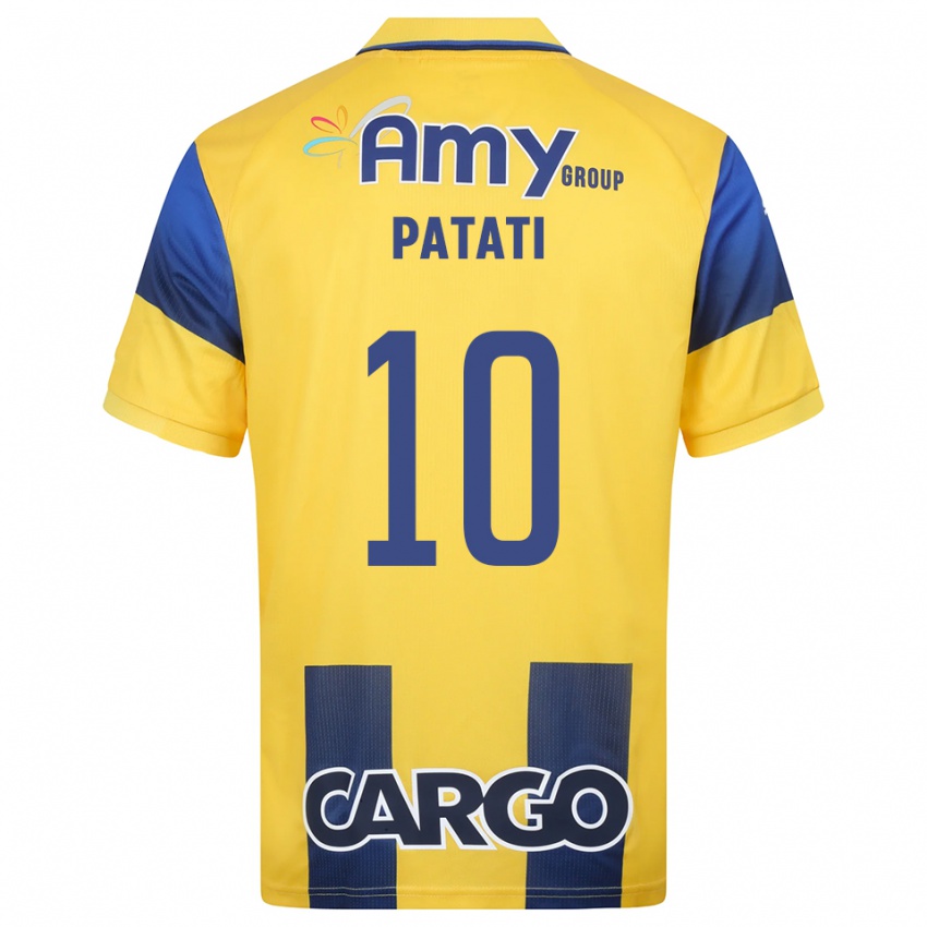 גברים וסלי פטאצ'י #10 צהוב כחול נייבי ג'רזי ביתית 2025/26 חולצה קצרה