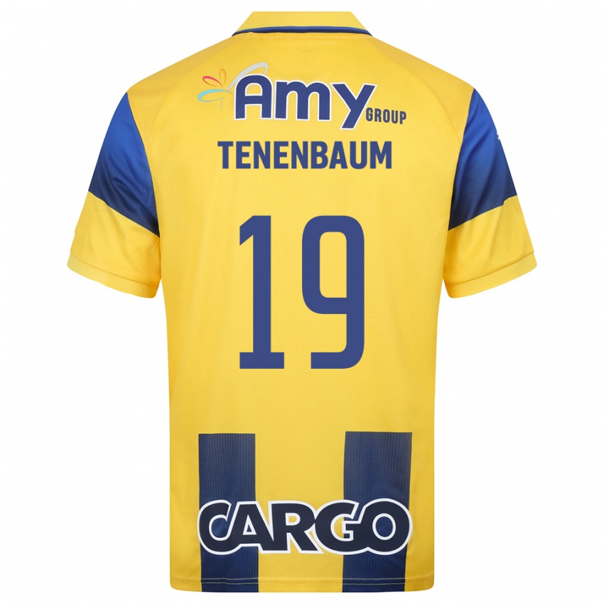 גברים דניאל טננבאום #19 צהוב כחול נייבי ג'רזי ביתית 2025/26 חולצה קצרה