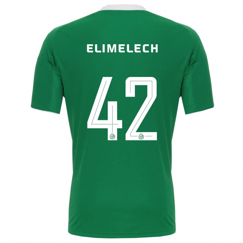 גברים רועי אלימלך #42 ירוק לבן ג'רזי ביתית 2025/26 חולצה קצרה