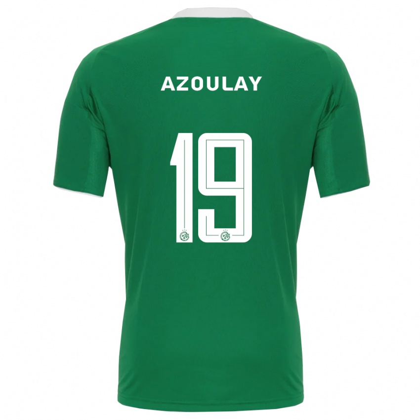 גברים איתן אזולאי #19 ירוק לבן ג'רזי ביתית 2025/26 חולצה קצרה
