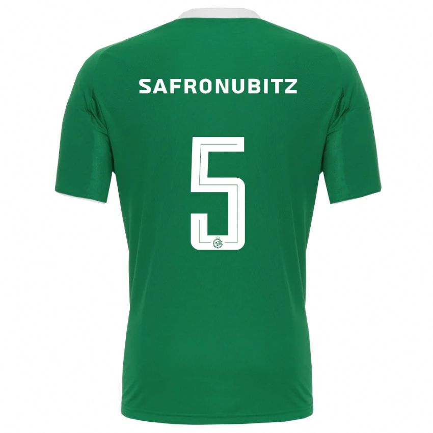 גברים דן ספרונוביץ #5 ירוק לבן ג'רזי ביתית 2025/26 חולצה קצרה