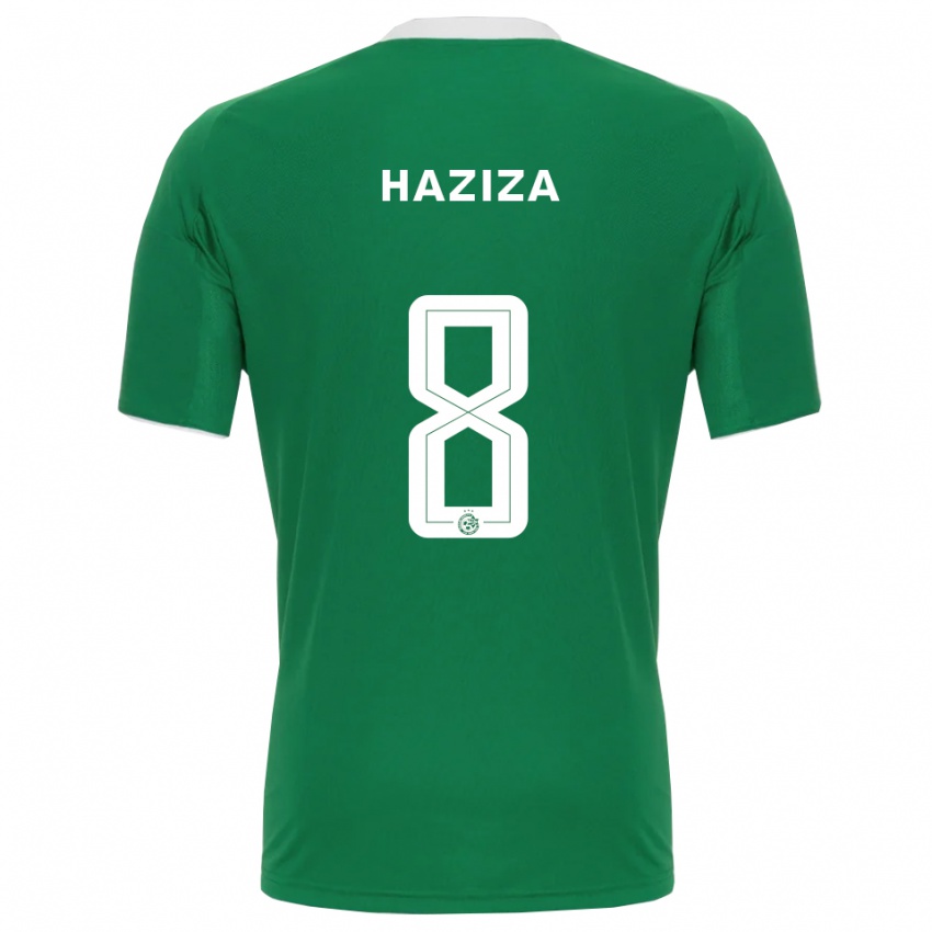 גברים דולב חזיזה #8 ירוק לבן ג'רזי ביתית 2025/26 חולצה קצרה
