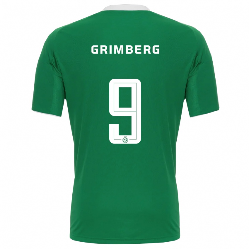 גברים Adam Grimberg #9 ירוק לבן ג'רזי ביתית 2025/26 חולצה קצרה