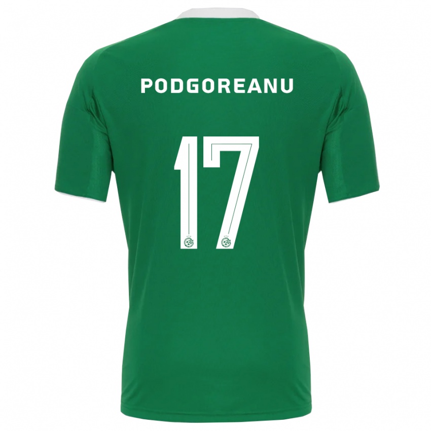 גברים סוף פודגוראנו #17 ירוק לבן ג'רזי ביתית 2025/26 חולצה קצרה