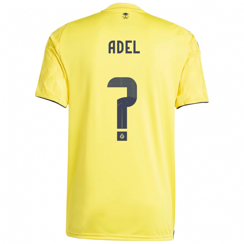 גברים Aida Adel #0 צהוב שחור ג'רזי ביתית 2025/26 חולצה קצרה