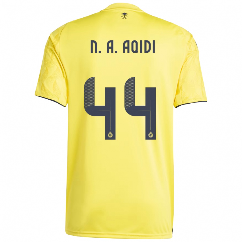 גברים נוואף אלעקידי #44 צהוב שחור ג'רזי ביתית 2025/26 חולצה קצרה