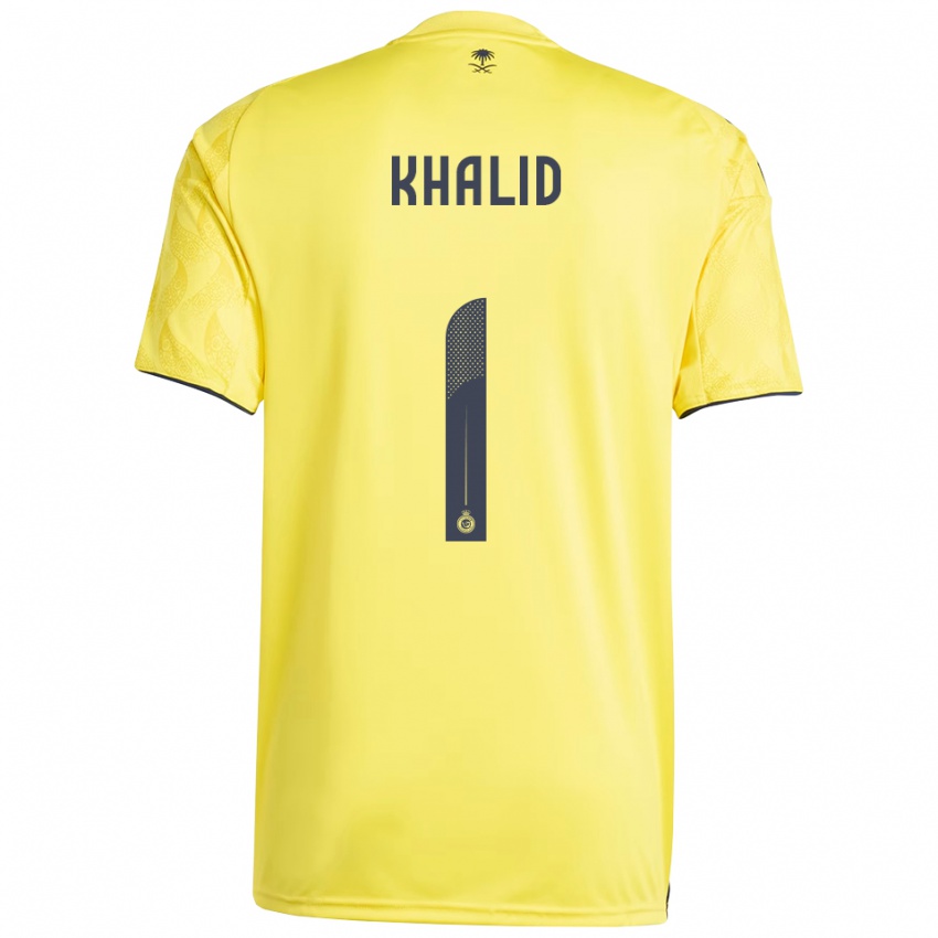 גברים Sara Khalid #1 צהוב שחור ג'רזי ביתית 2025/26 חולצה קצרה