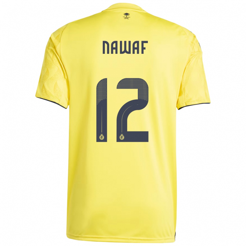 גברים נוואף בושל #12 צהוב שחור ג'רזי ביתית 2025/26 חולצה קצרה