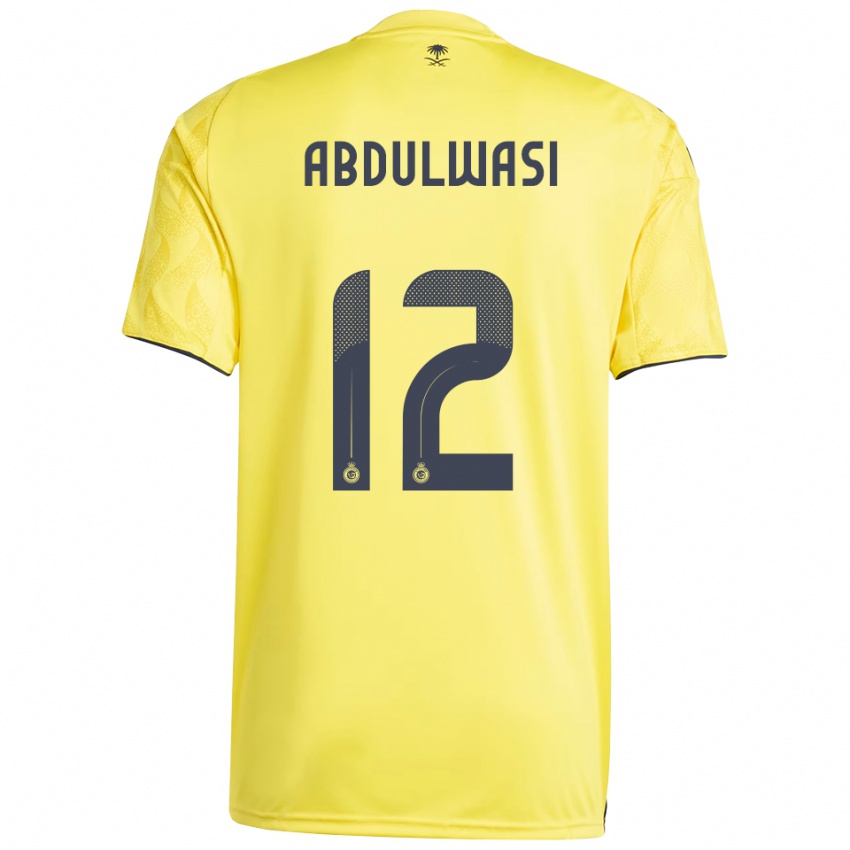 גברים Dalal Abdulwasi #12 צהוב שחור ג'רזי ביתית 2025/26 חולצה קצרה