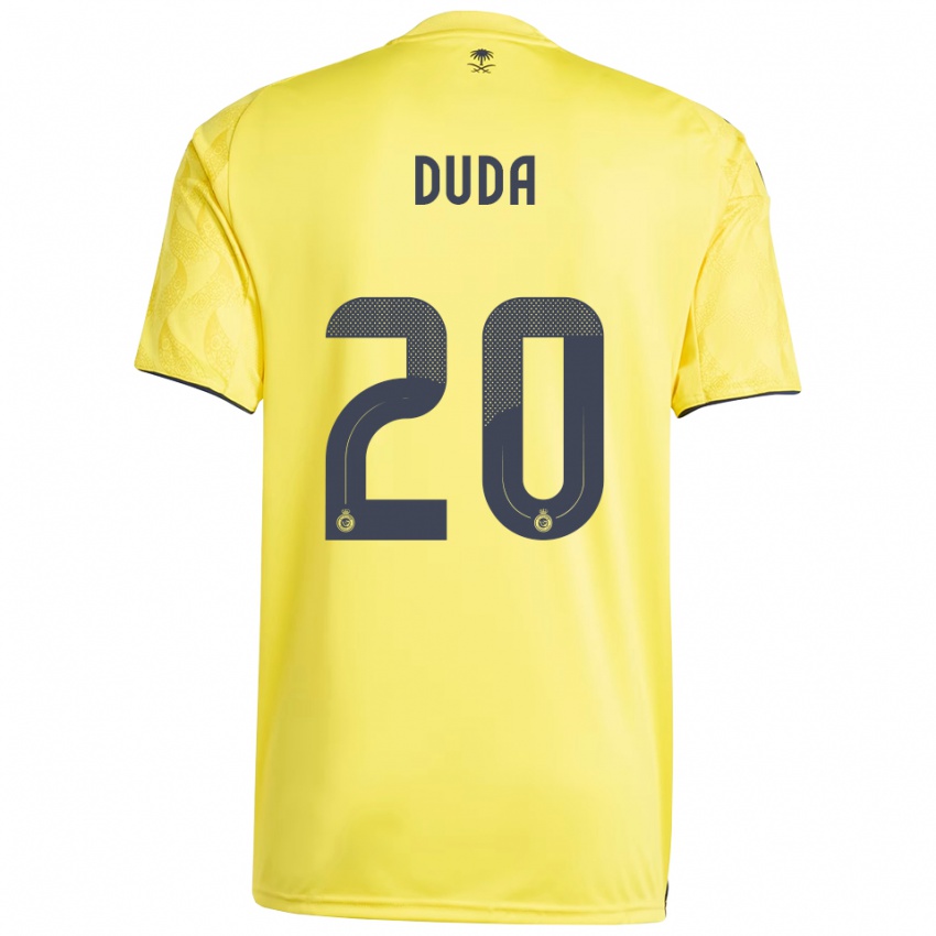 גברים דודה פרנסלינו #20 צהוב שחור ג'רזי ביתית 2025/26 חולצה קצרה