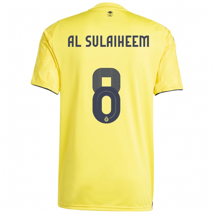 גברים עבדולמג'יד אלסולאיהם #8 צהוב שחור ג'רזי ביתית 2025/26 חולצה קצרה