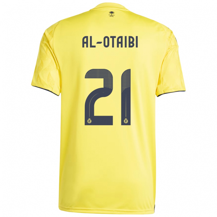 גברים Abdulrahman Al-Otaibi #21 צהוב שחור ג'רזי ביתית 2025/26 חולצה קצרה