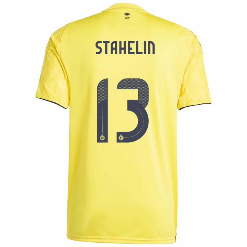 גברים איזבלה סטאלין #13 צהוב שחור ג'רזי ביתית 2025/26 חולצה קצרה