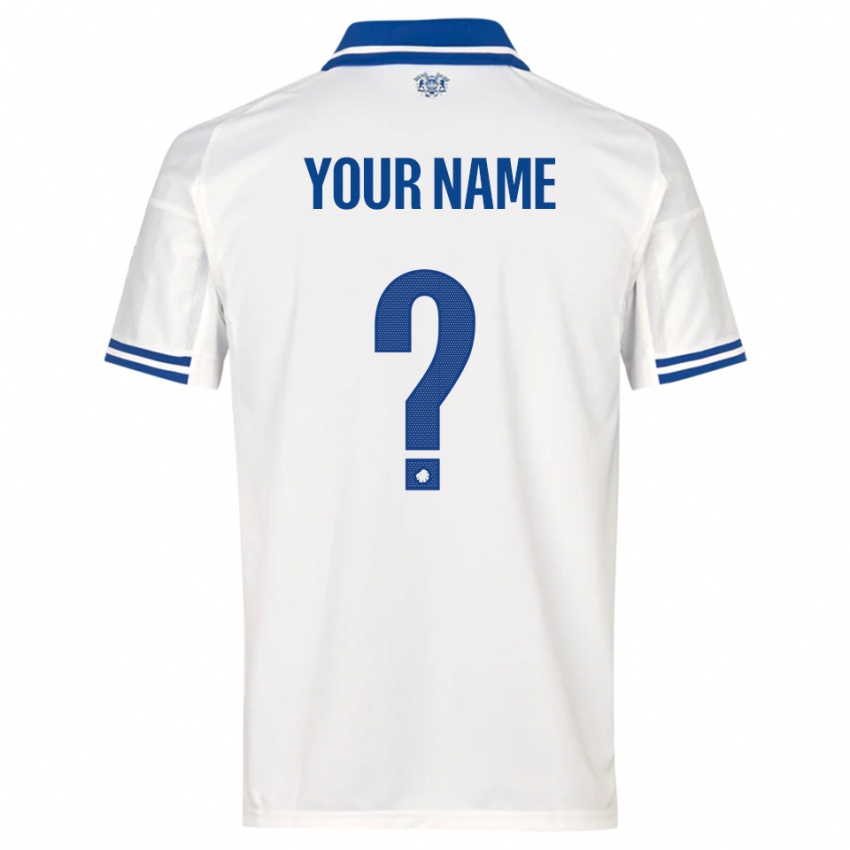 גברים השם שלך #0 לבן כחול ג'רזי ביתית 2025/26 חולצה קצרה