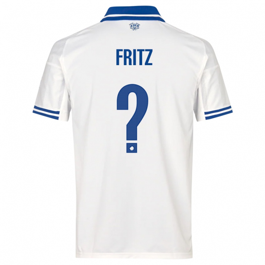 גברים Gustav Fritz #0 לבן כחול ג'רזי ביתית 2025/26 חולצה קצרה