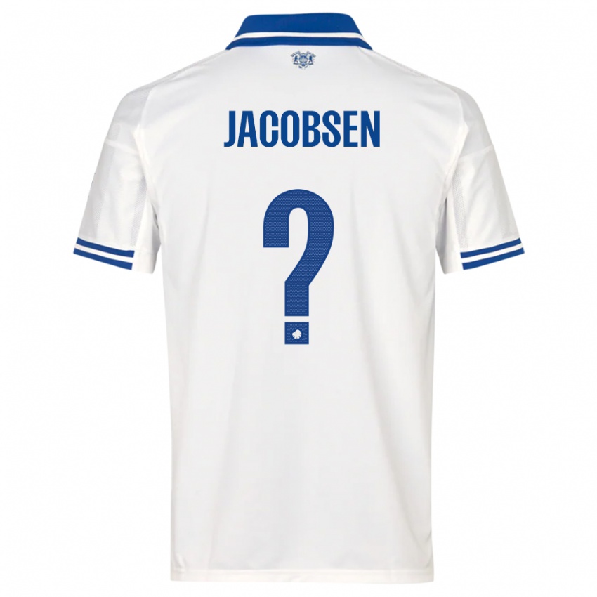 גברים Holger Jacobsen #0 לבן כחול ג'רזי ביתית 2025/26 חולצה קצרה