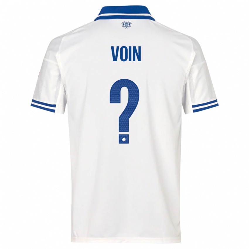 גברים Simon Voin #0 לבן כחול ג'רזי ביתית 2025/26 חולצה קצרה