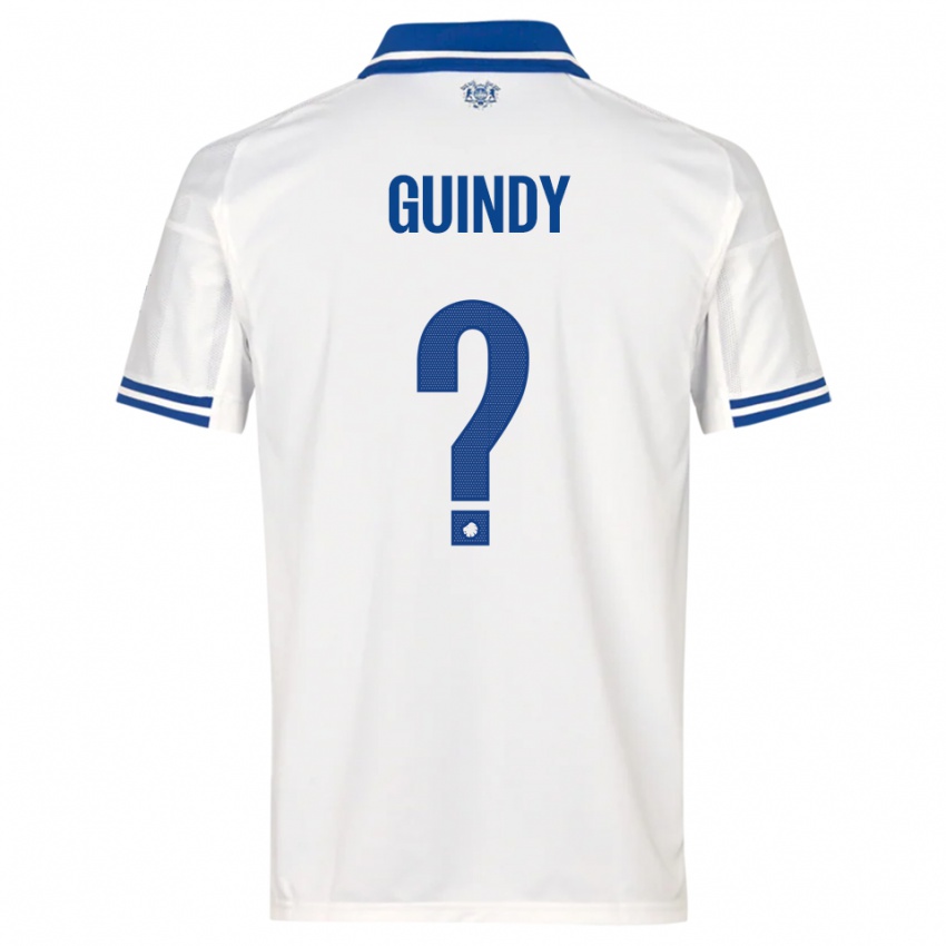 גברים Eliot Guindy #0 לבן כחול ג'רזי ביתית 2025/26 חולצה קצרה