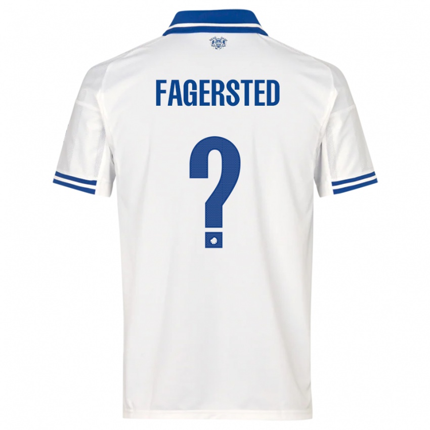 גברים Johan Fagersted #0 לבן כחול ג'רזי ביתית 2025/26 חולצה קצרה