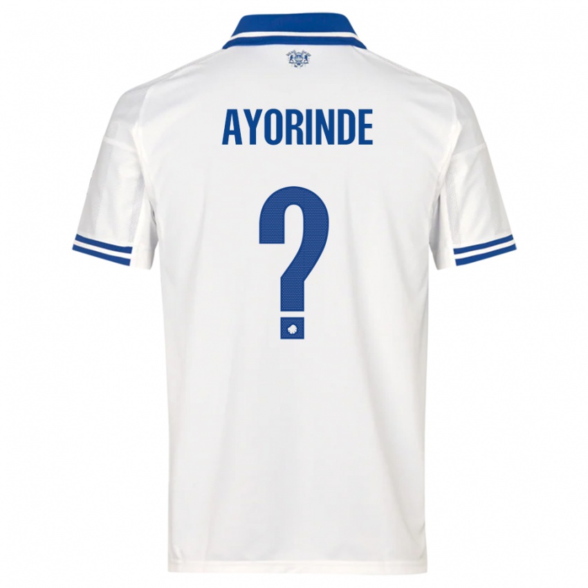 גברים Noah Ayorinde #0 לבן כחול ג'רזי ביתית 2025/26 חולצה קצרה