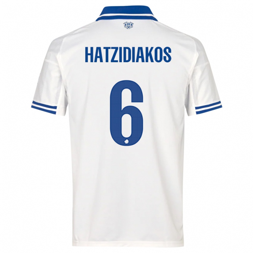 גברים פאנטליס חצידיאקוס #6 לבן כחול ג'רזי ביתית 2025/26 חולצה קצרה