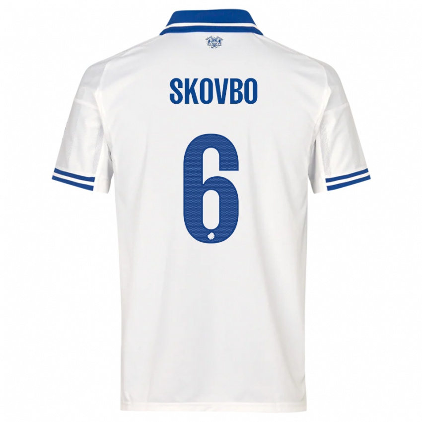 גברים אידה סקובבו #6 לבן כחול ג'רזי ביתית 2025/26 חולצה קצרה