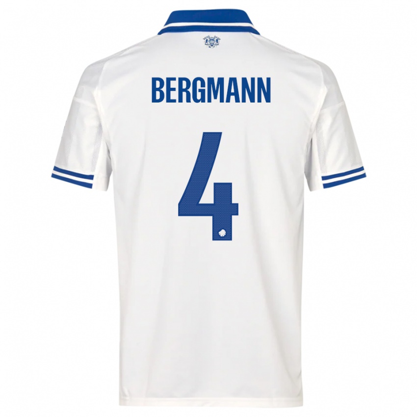 גברים Olivia Bergmann #4 לבן כחול ג'רזי ביתית 2025/26 חולצה קצרה