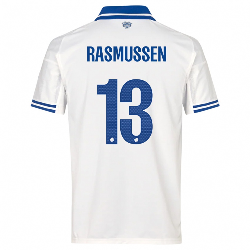 גברים Sara Rasmussen #13 לבן כחול ג'רזי ביתית 2025/26 חולצה קצרה