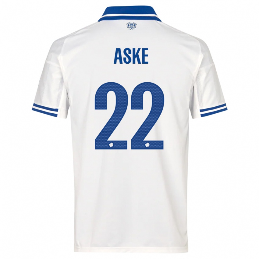 גברים אש כריסטנסן #22 לבן כחול ג'רזי ביתית 2025/26 חולצה קצרה