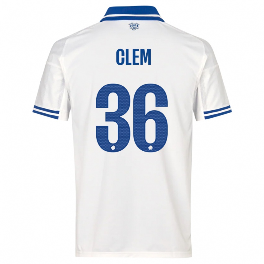 גברים ויליאם קלם #36 לבן כחול ג'רזי ביתית 2025/26 חולצה קצרה