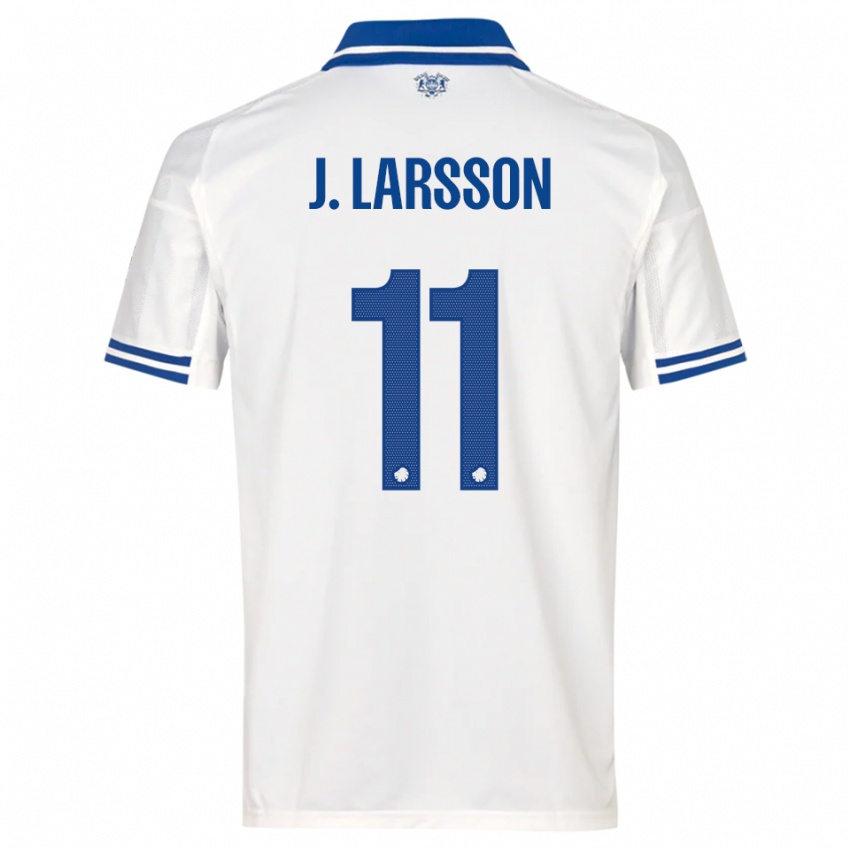 גברים ג'ורדן לארסון #11 לבן כחול ג'רזי ביתית 2025/26 חולצה קצרה