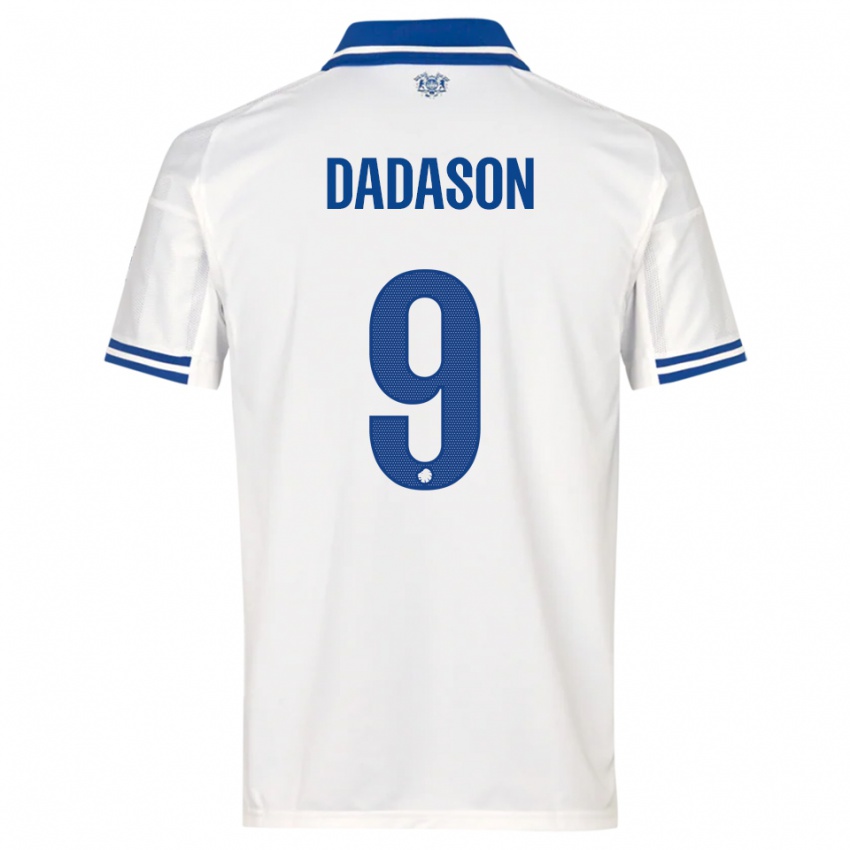 גברים Viktor Dadason #9 לבן כחול ג'רזי ביתית 2025/26 חולצה קצרה