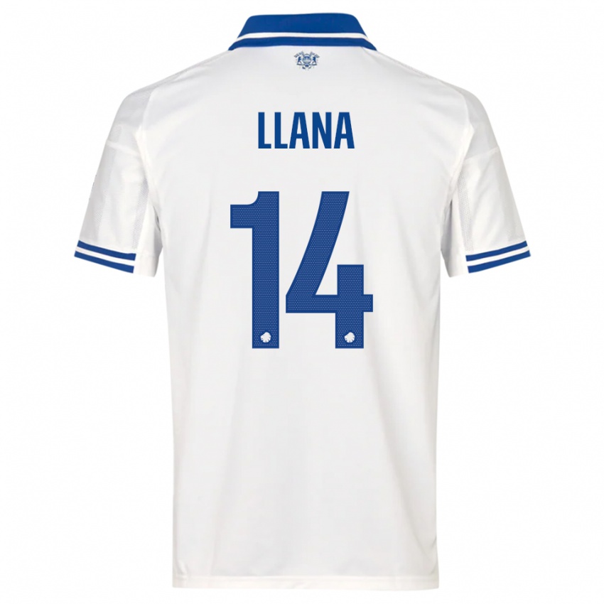 גברים Brandon Llana #14 לבן כחול ג'רזי ביתית 2025/26 חולצה קצרה