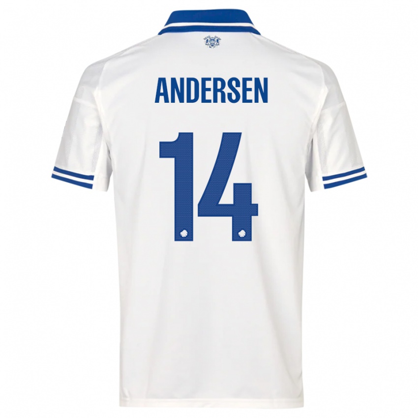 גברים Svava Andersen #14 לבן כחול ג'רזי ביתית 2025/26 חולצה קצרה