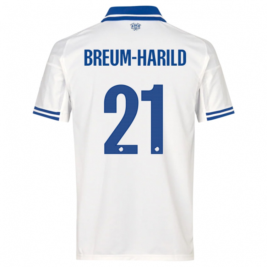 גברים טוביאס ברום-הרילד #21 לבן כחול ג'רזי ביתית 2025/26 חולצה קצרה