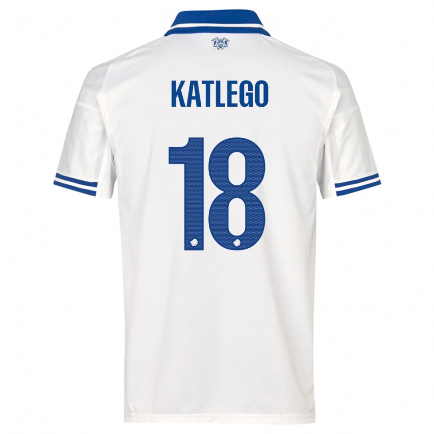 גברים דייוויד קאטלגו-הנסן #18 לבן כחול ג'רזי ביתית 2025/26 חולצה קצרה