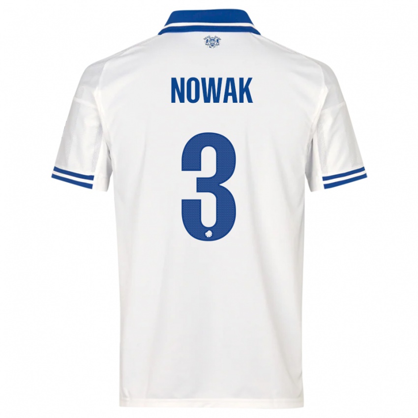 גברים Julie Nowak #3 לבן כחול ג'רזי ביתית 2025/26 חולצה קצרה