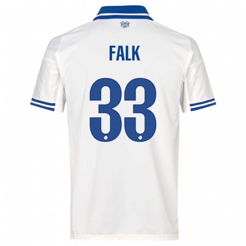 גברים רסמוס פאלק #33 לבן כחול ג'רזי ביתית 2025/26 חולצה קצרה