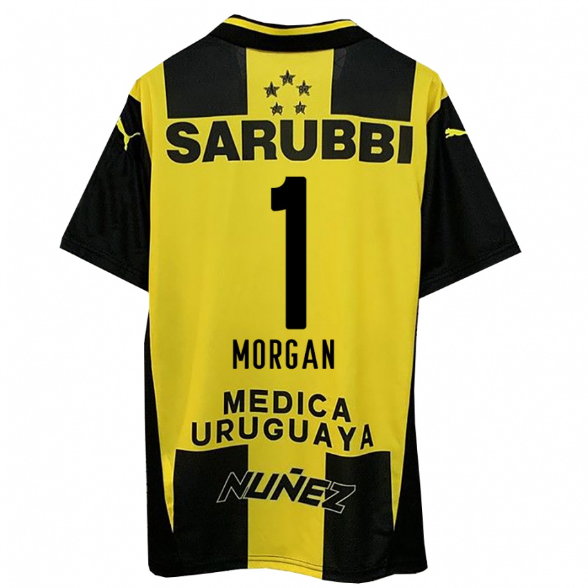 גברים Kevin Morgan #1 צהוב שחור ג'רזי ביתית 2025/26 חולצה קצרה