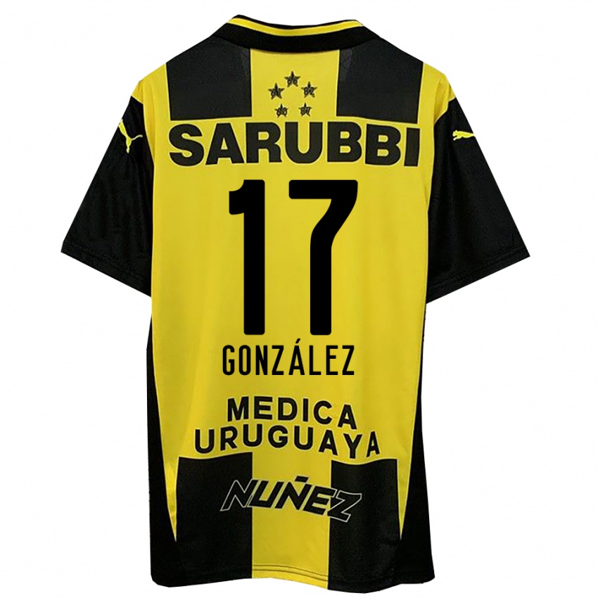 גברים Luciano González #17 צהוב שחור ג'רזי ביתית 2025/26 חולצה קצרה